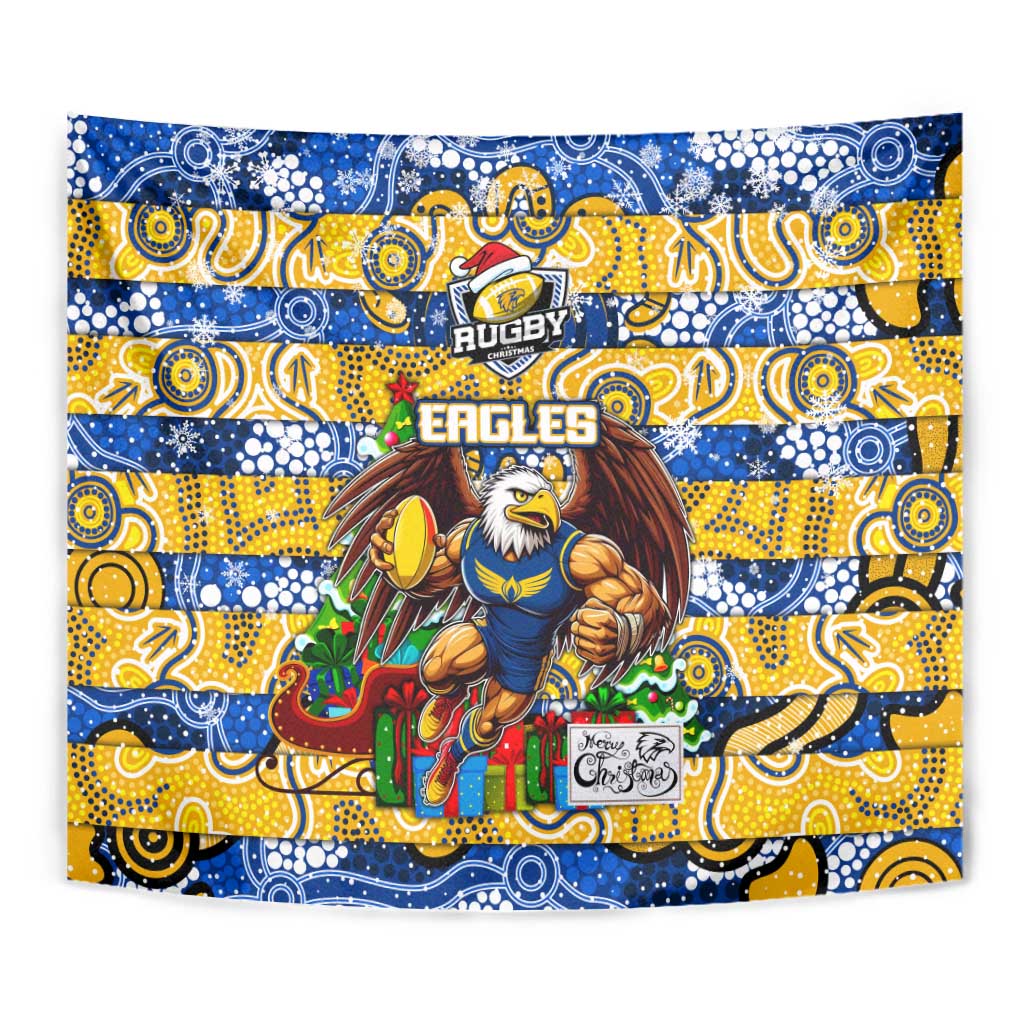 Eagles Football Merry Christmas Tapestry Indigenous Australian Art