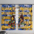 Eagles Football Merry Christmas Window Curtain Indigenous Australian Art