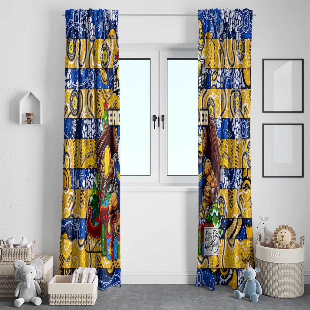 Eagles Football Merry Christmas Window Curtain Indigenous Australian Art