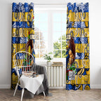 Eagles Football Merry Christmas Window Curtain Indigenous Australian Art
