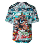 Custom Power Rugby Merry Christmas Baseball Jersey Indigenous Australian Art