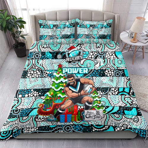 Power Football Merry Christmas Bedding Set Indigenous Australian Art