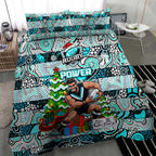 Power Football Merry Christmas Bedding Set Indigenous Australian Art