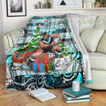 Power Football Merry Christmas Blanket Indigenous Australian Art