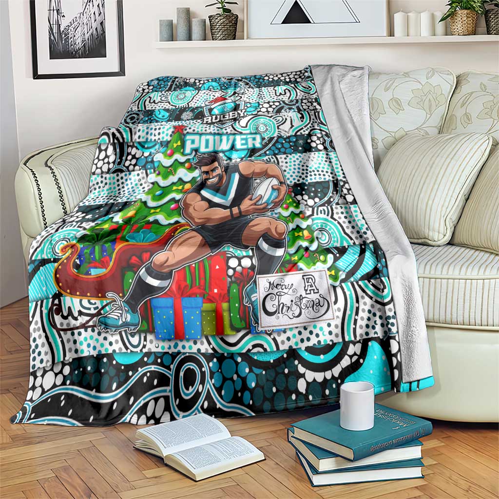 Power Football Merry Christmas Blanket Indigenous Australian Art