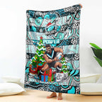 Power Football Merry Christmas Blanket Indigenous Australian Art
