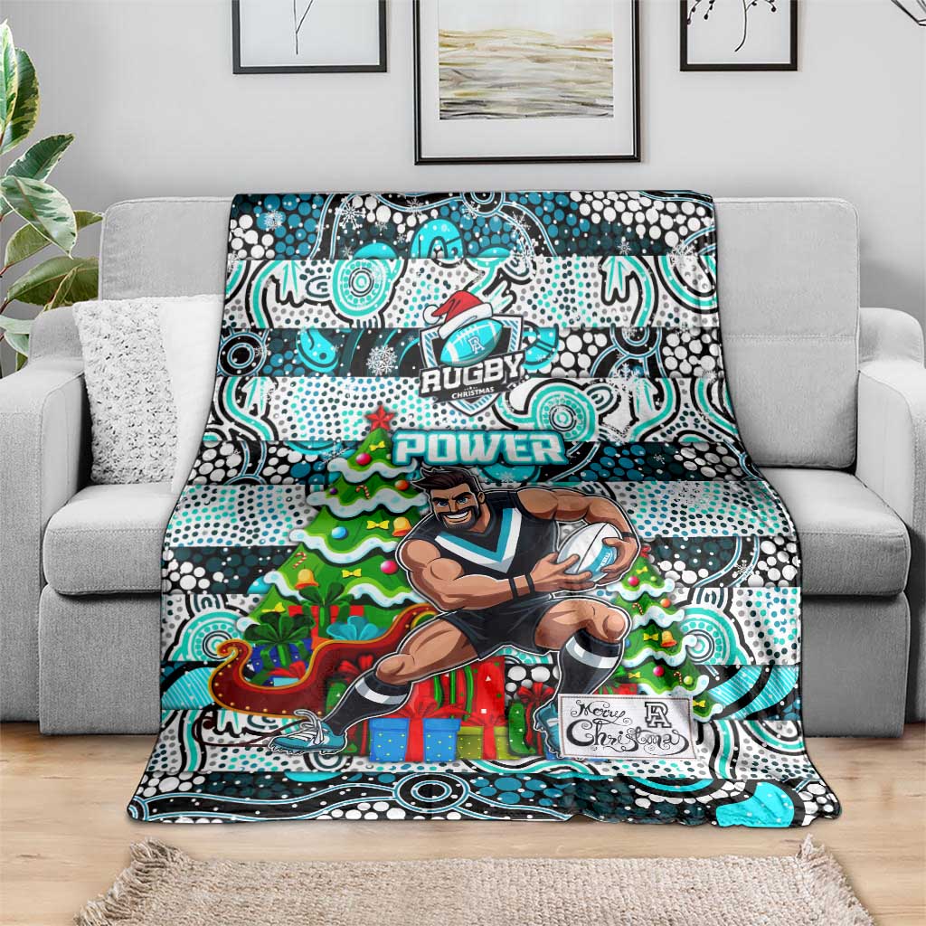 Power Football Merry Christmas Blanket Indigenous Australian Art