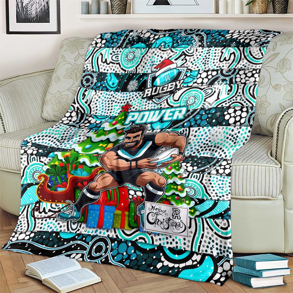 Power Football Merry Christmas Blanket Indigenous Australian Art