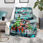 Power Football Merry Christmas Blanket Indigenous Australian Art