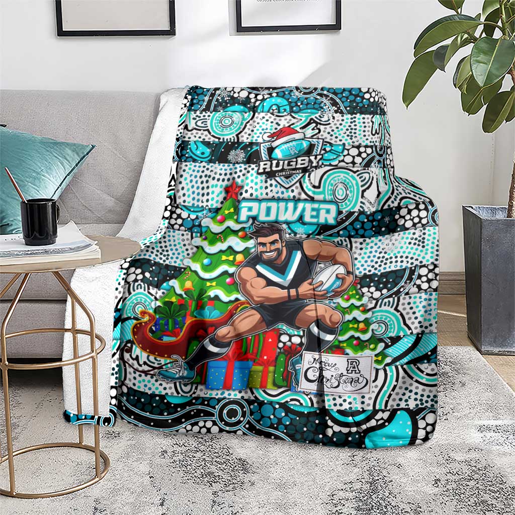 Power Football Merry Christmas Blanket Indigenous Australian Art