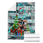 Power Football Merry Christmas Blanket Indigenous Australian Art