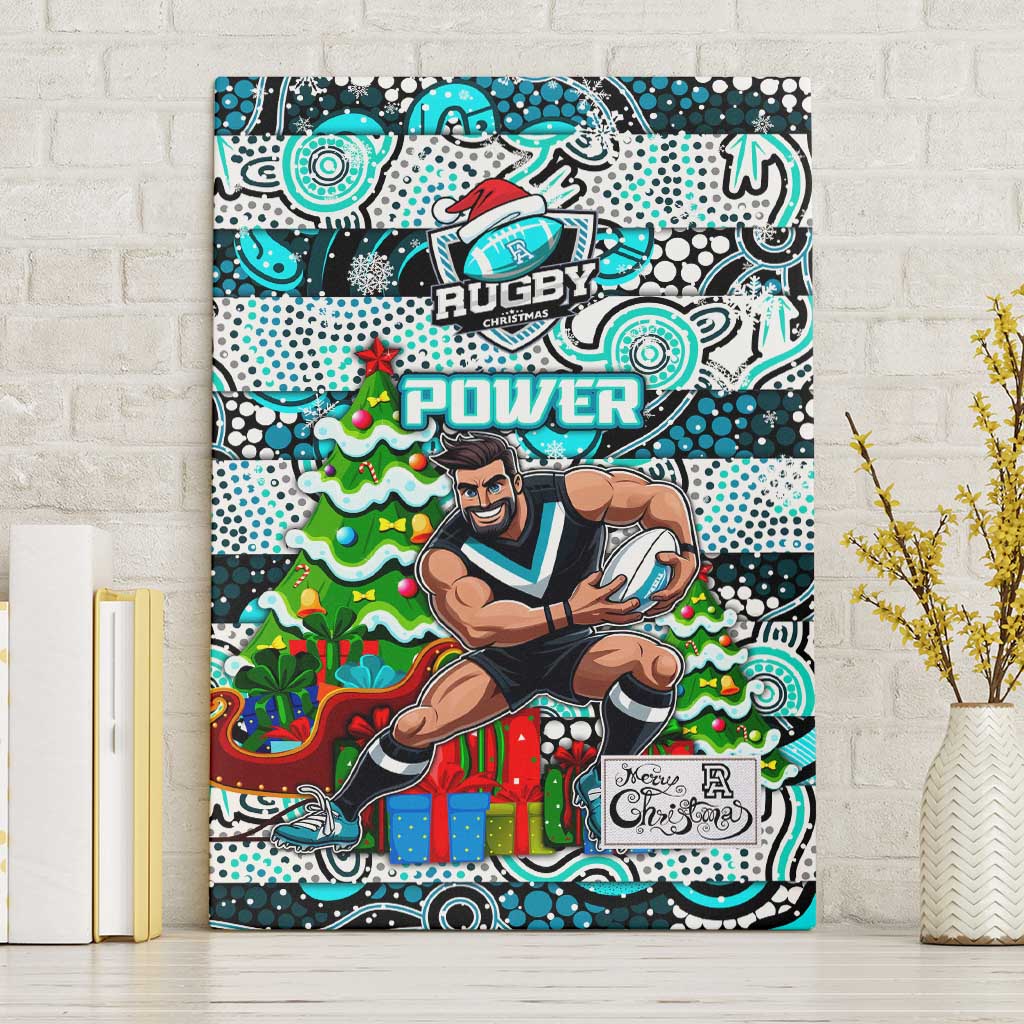 Power Football Merry Christmas Canvas Wall Art Indigenous Australian Art