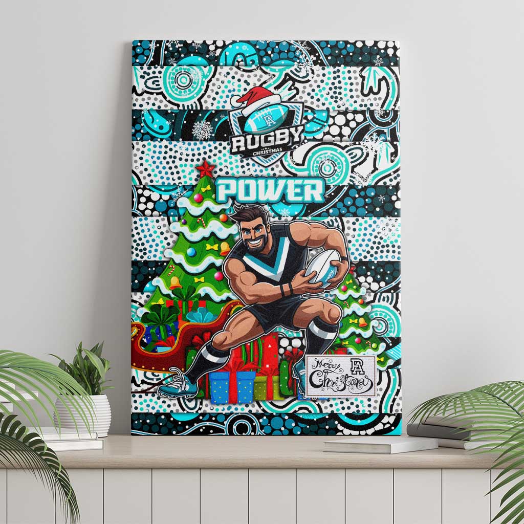 Power Football Merry Christmas Canvas Wall Art Indigenous Australian Art