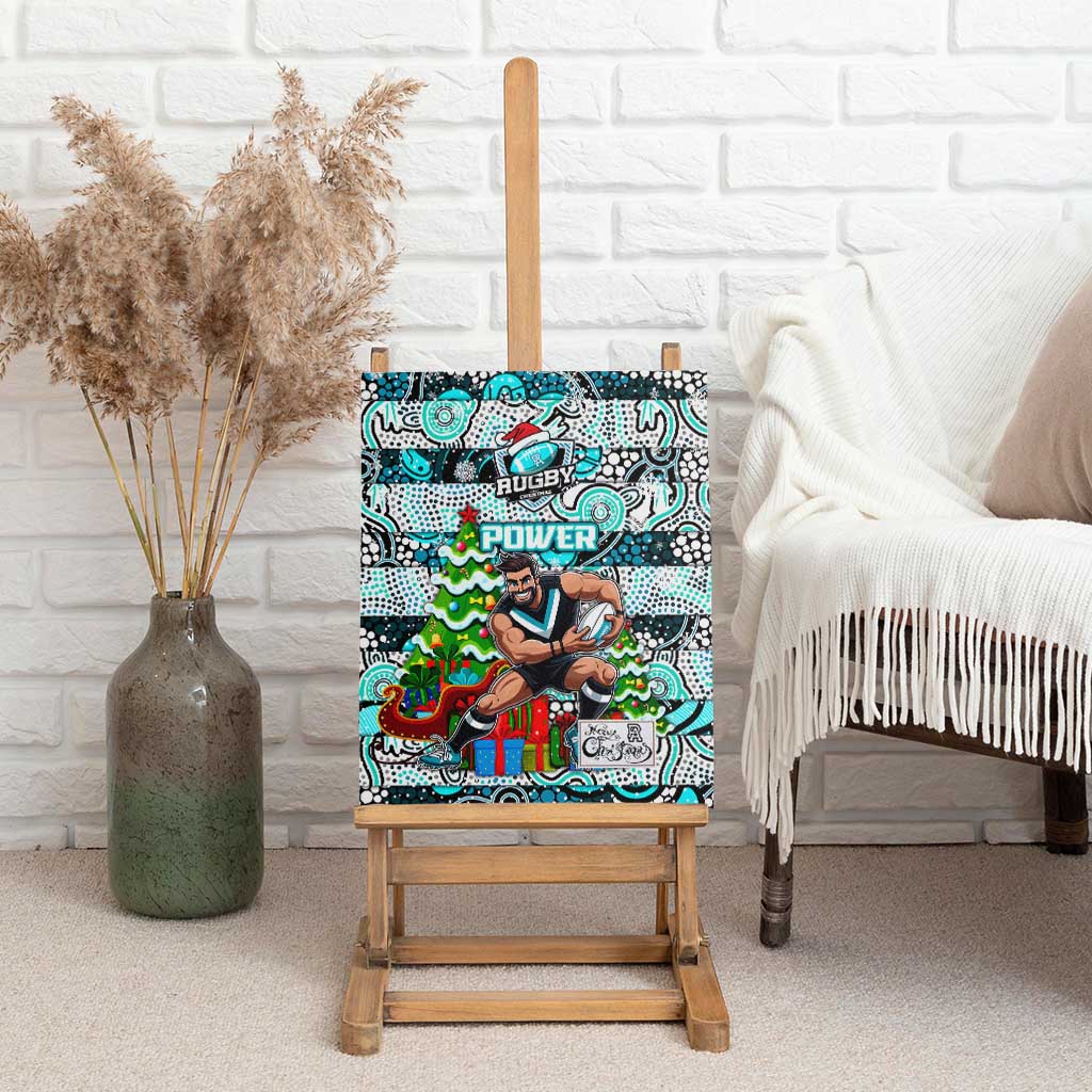 Power Football Merry Christmas Canvas Wall Art Indigenous Australian Art