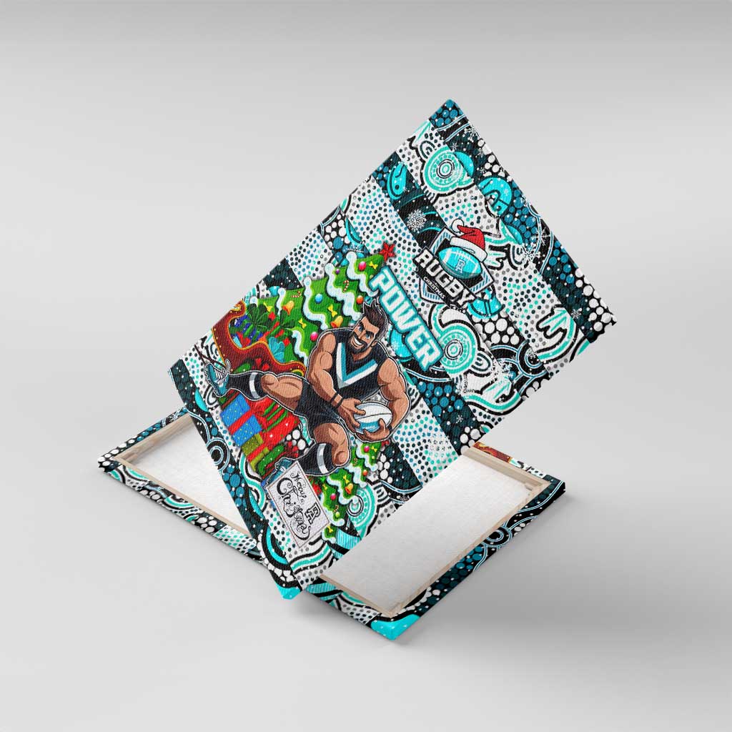 Power Football Merry Christmas Canvas Wall Art Indigenous Australian Art