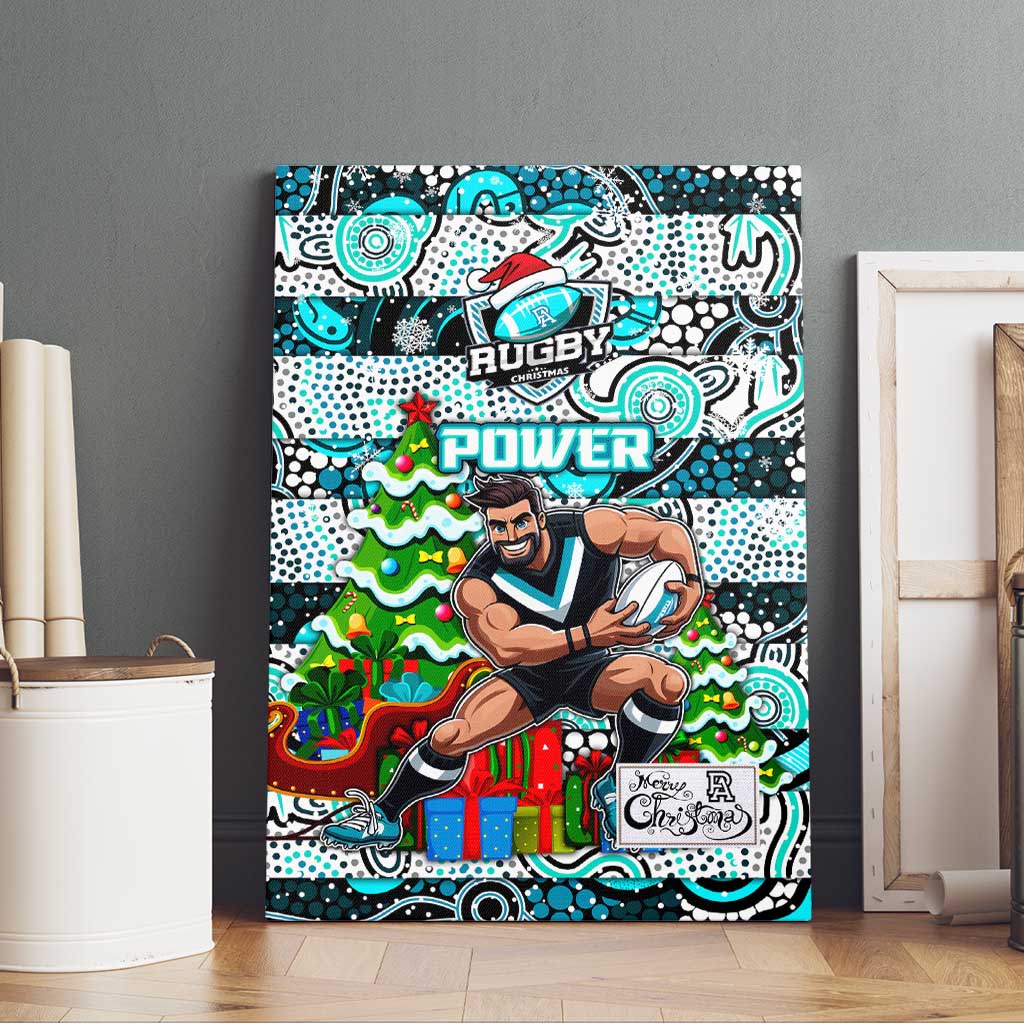 Power Football Merry Christmas Canvas Wall Art Indigenous Australian Art