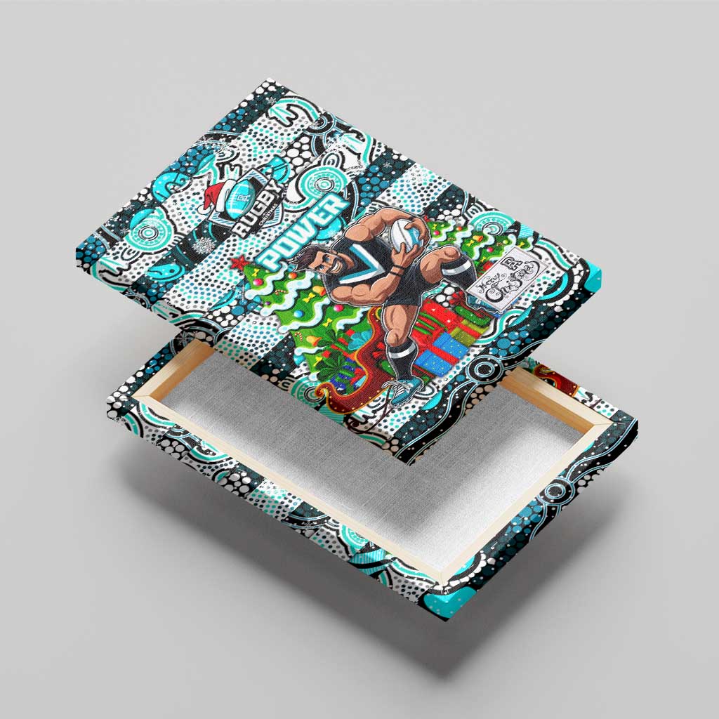 Power Football Merry Christmas Canvas Wall Art Indigenous Australian Art