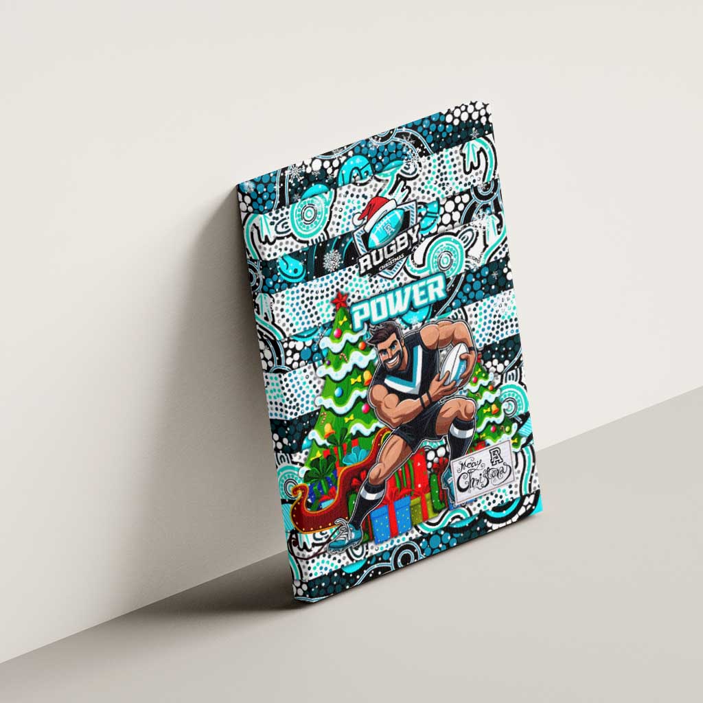 Power Football Merry Christmas Canvas Wall Art Indigenous Australian Art
