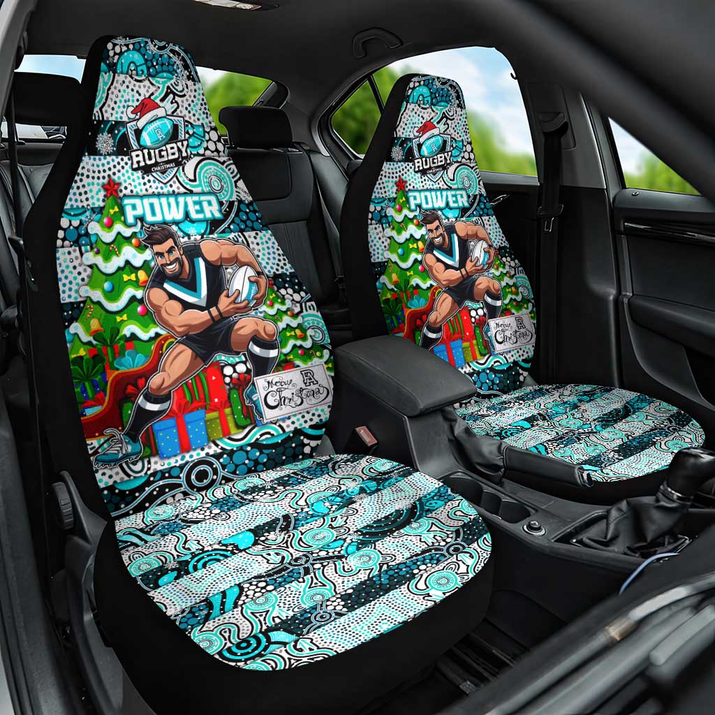 Power Football Merry Christmas Car Seat Cover Indigenous Australian Art