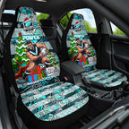 Power Football Merry Christmas Car Seat Cover Indigenous Australian Art