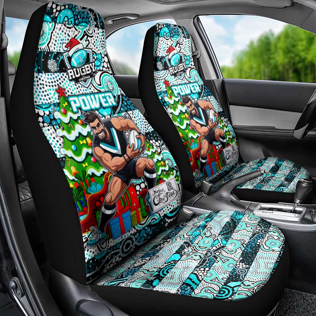 Power Football Merry Christmas Car Seat Cover Indigenous Australian Art