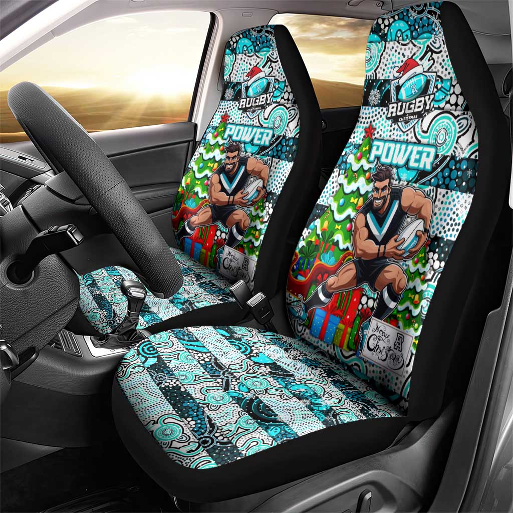 Power Football Merry Christmas Car Seat Cover Indigenous Australian Art