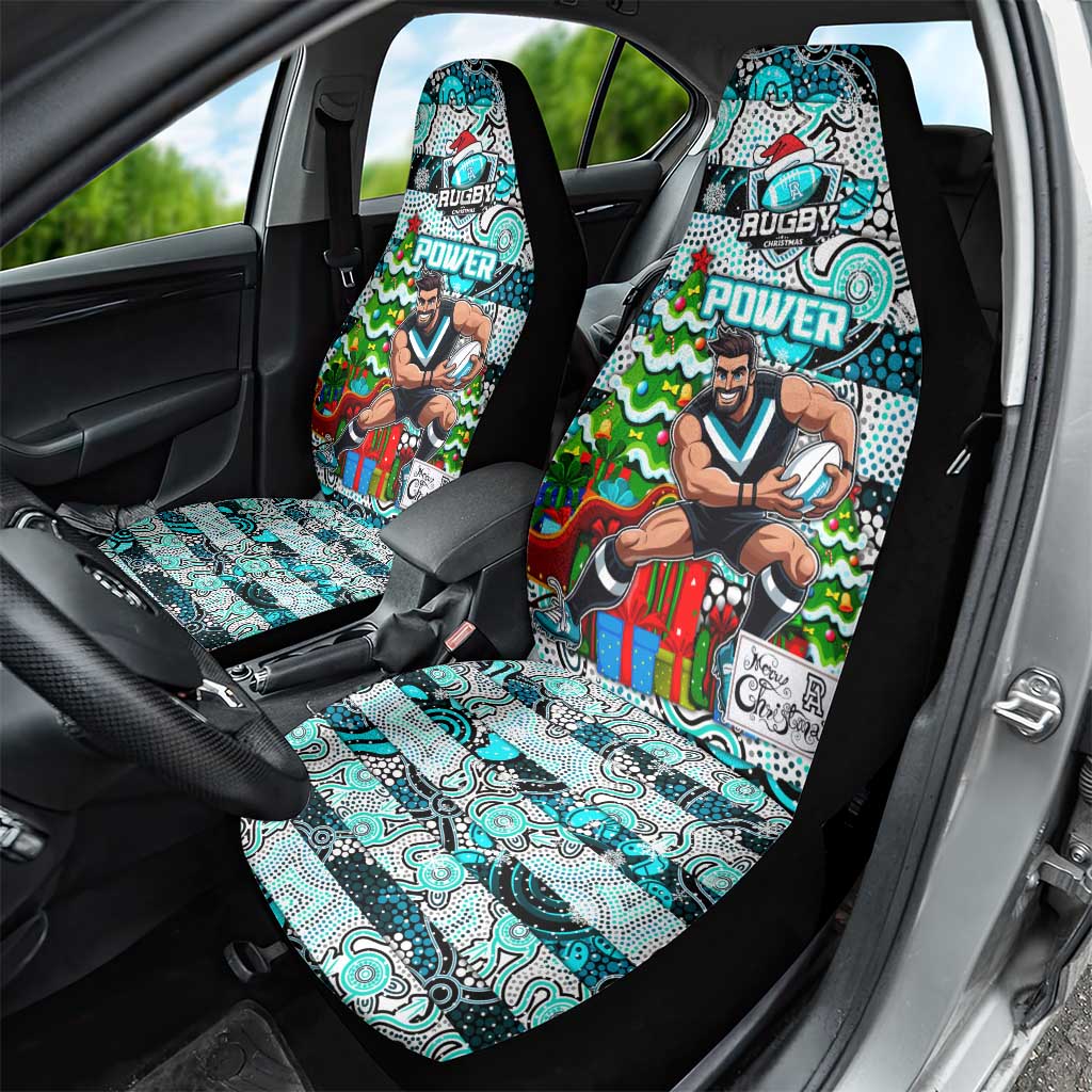 Power Football Merry Christmas Car Seat Cover Indigenous Australian Art