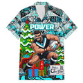 Custom Power Rugby Merry Christmas Family Matching Tank Maxi Dress and Hawaiian Shirt Indigenous Australian Art