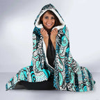 Power Football Merry Christmas Hooded Blanket Indigenous Australian Art