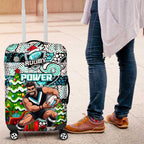 Power Football Merry Christmas Luggage Cover Indigenous Australian Art