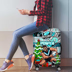 Power Football Merry Christmas Luggage Cover Indigenous Australian Art