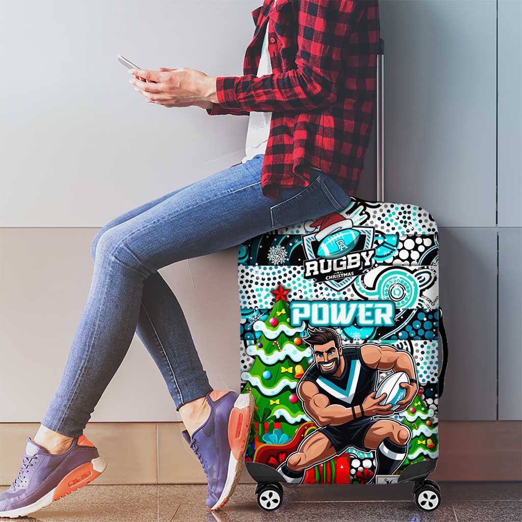 Power Football Merry Christmas Luggage Cover Indigenous Australian Art