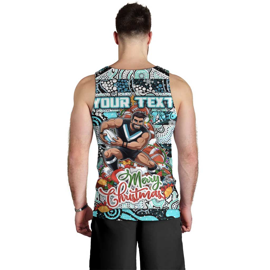 Custom Power Rugby Merry Christmas Men Tank Top Indigenous Australian Art