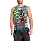 Custom Power Rugby Merry Christmas Men Tank Top Indigenous Australian Art