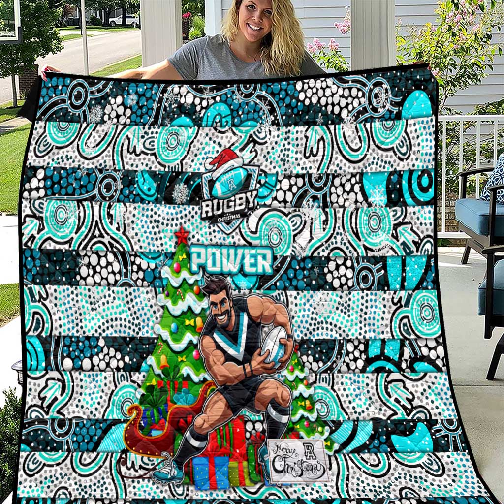 Power Football Merry Christmas Quilt Indigenous Australian Art