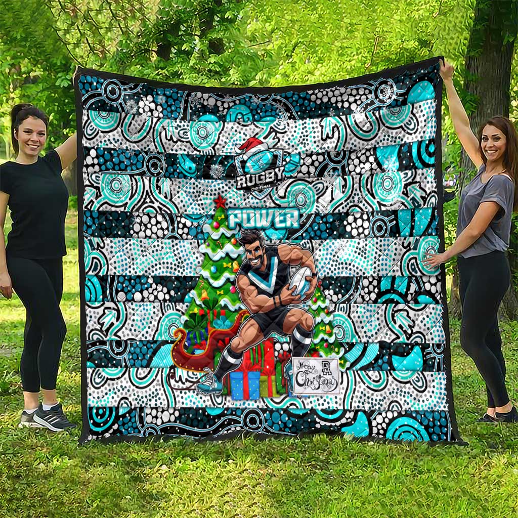 Power Football Merry Christmas Quilt Indigenous Australian Art