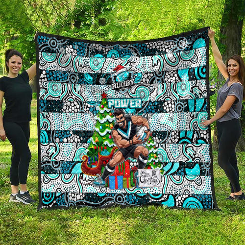 Power Football Merry Christmas Quilt Indigenous Australian Art
