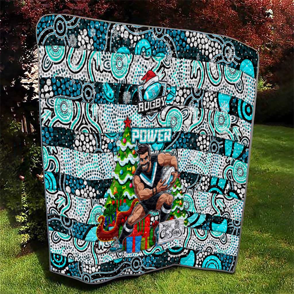 Power Football Merry Christmas Quilt Indigenous Australian Art