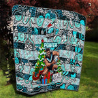 Power Football Merry Christmas Quilt Indigenous Australian Art
