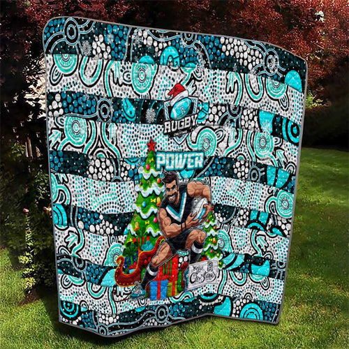 Power Football Merry Christmas Quilt Indigenous Australian Art