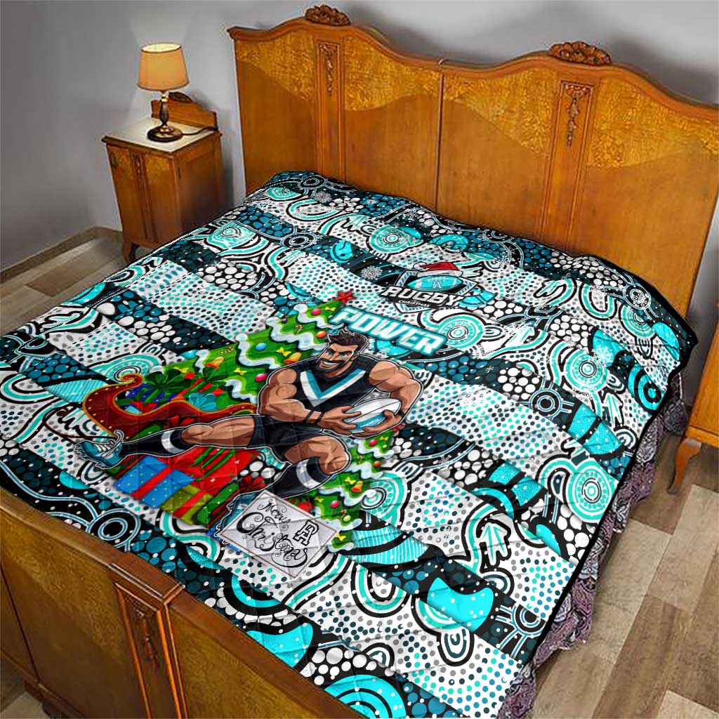 Power Football Merry Christmas Quilt Indigenous Australian Art