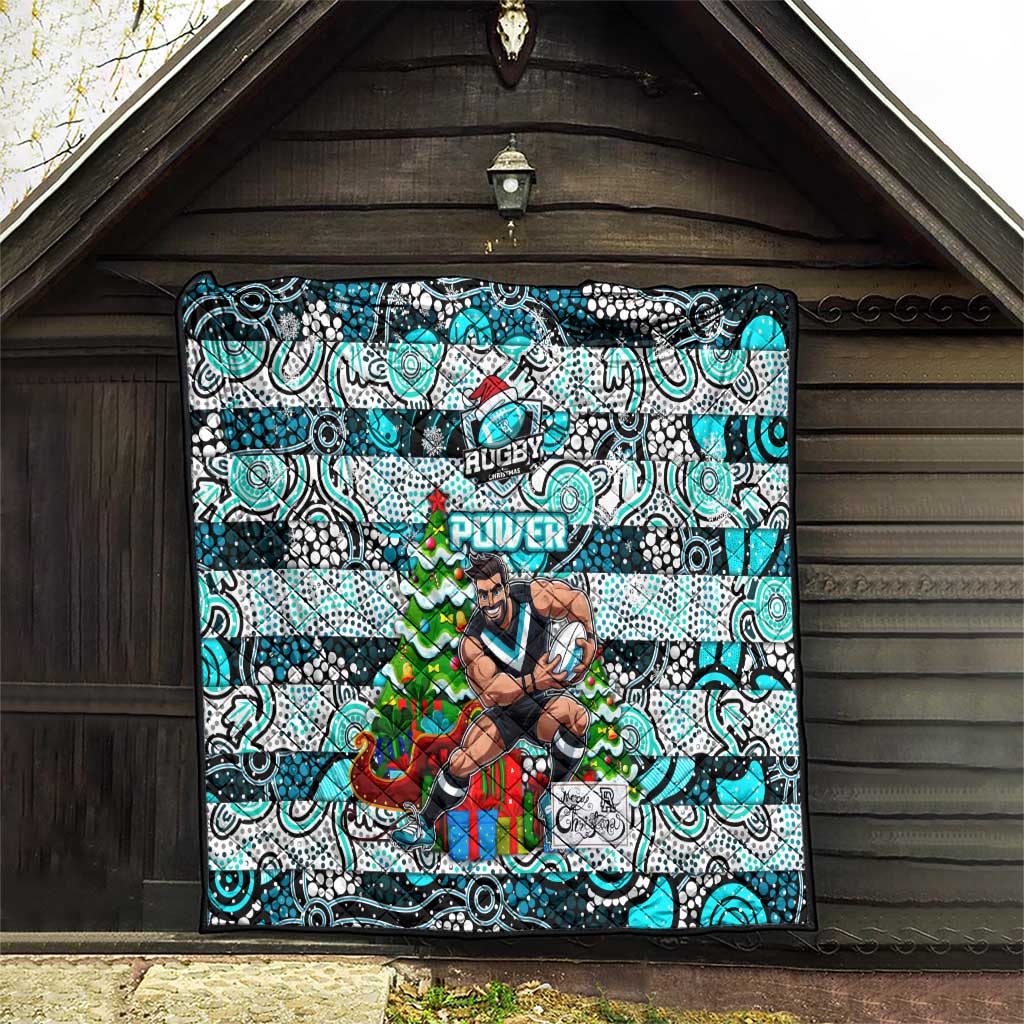 Power Football Merry Christmas Quilt Indigenous Australian Art
