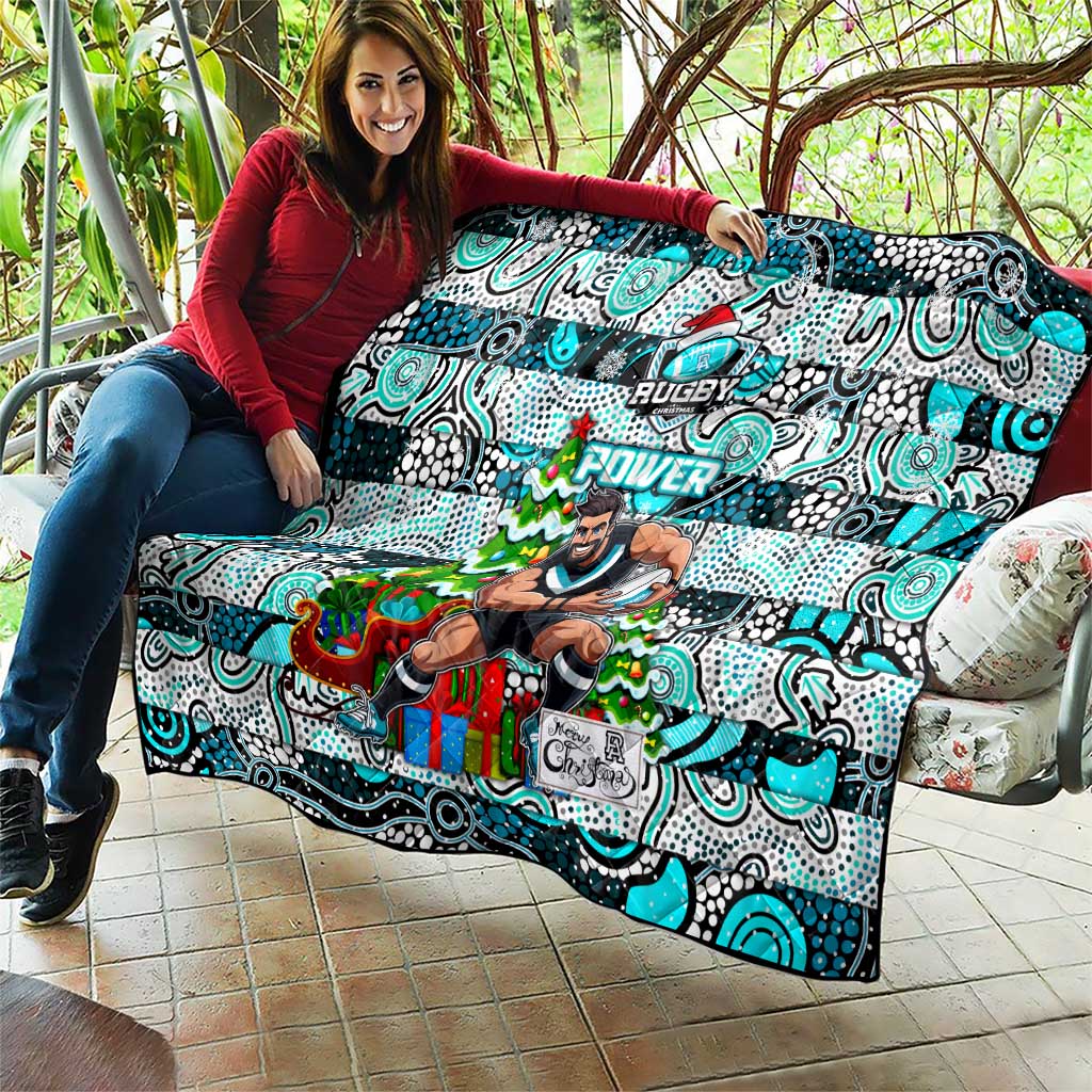 Power Football Merry Christmas Quilt Indigenous Australian Art