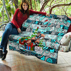 Power Football Merry Christmas Quilt Indigenous Australian Art