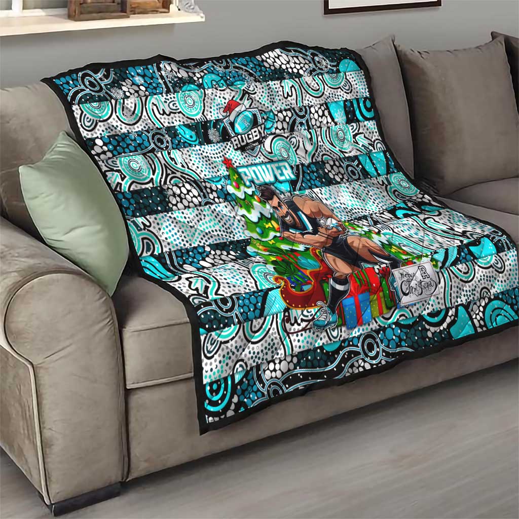 Power Football Merry Christmas Quilt Indigenous Australian Art