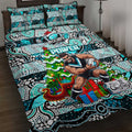 Power Football Merry Christmas Quilt Bed Set Indigenous Australian Art