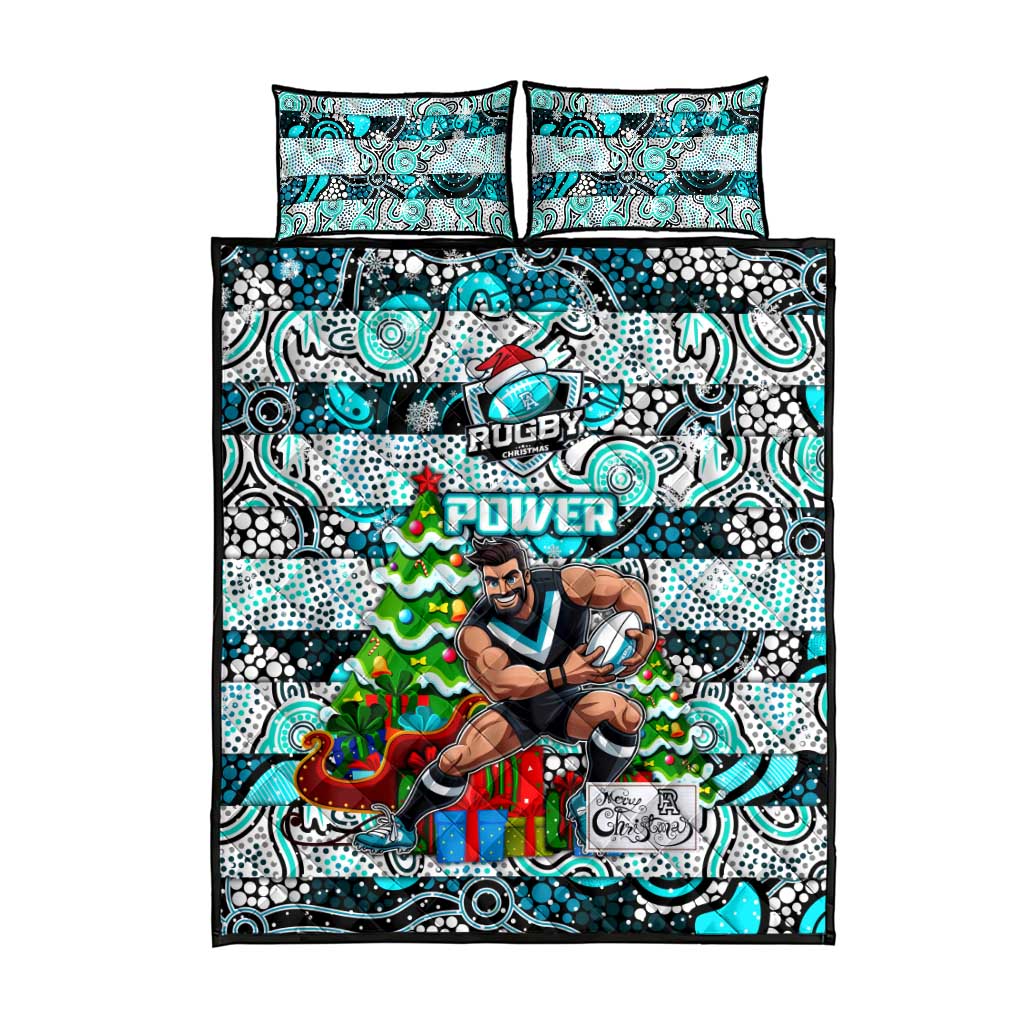 Power Football Merry Christmas Quilt Bed Set Indigenous Australian Art