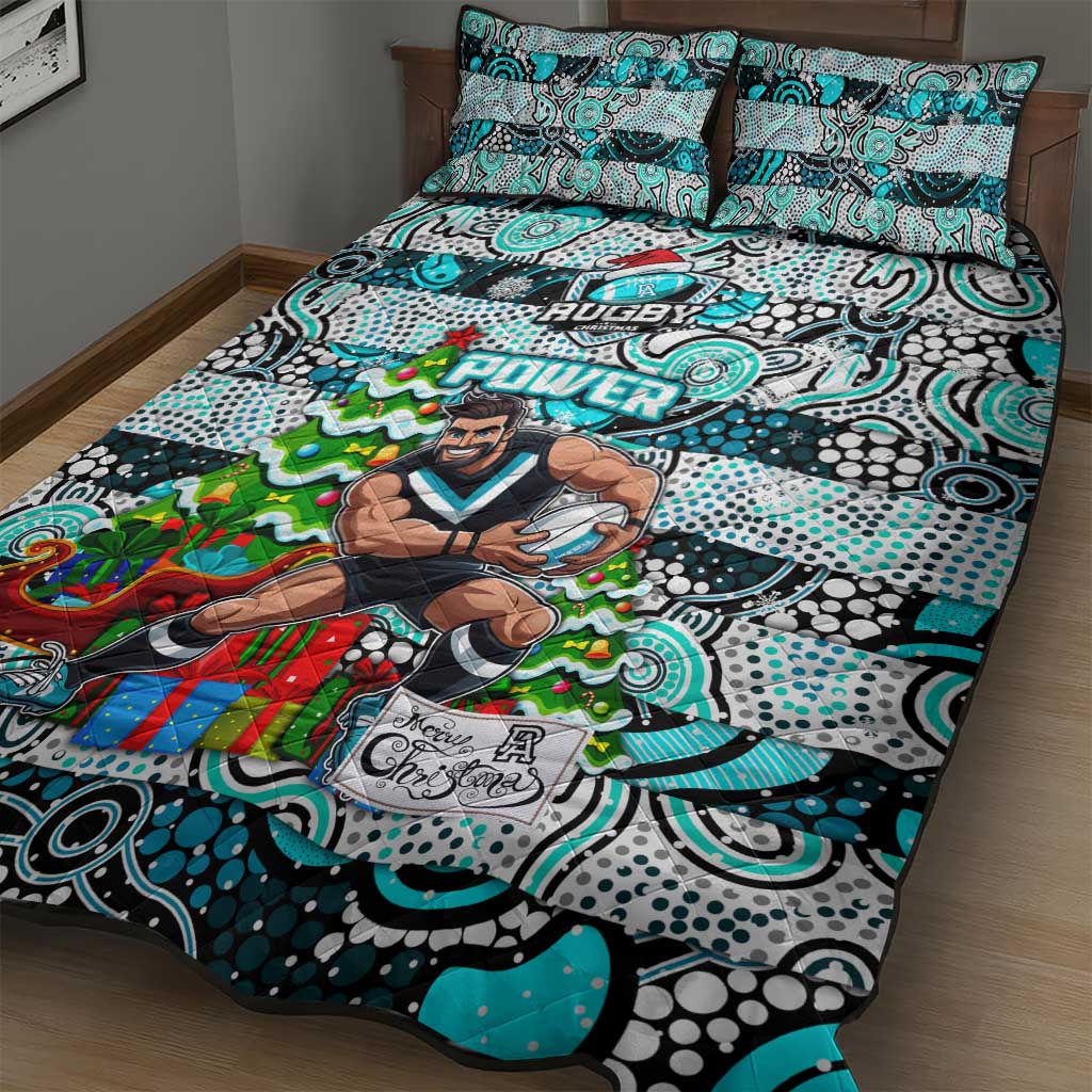 Power Football Merry Christmas Quilt Bed Set Indigenous Australian Art