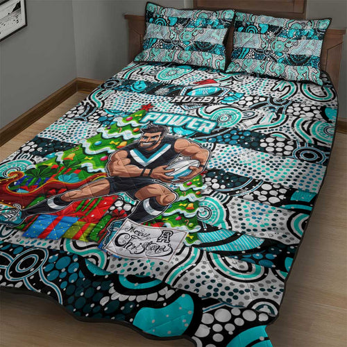Power Football Merry Christmas Quilt Bed Set Indigenous Australian Art