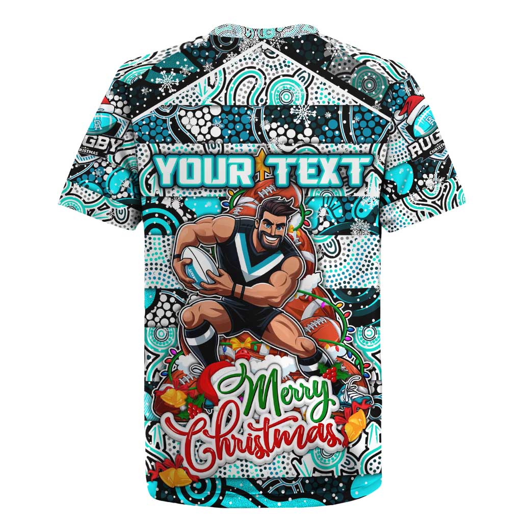 Custom Power Rugby Merry Christmas Rugby Jersey Indigenous Australian Art